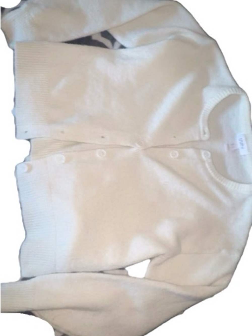 Charlotte Russe Cream Button-Front Sweater